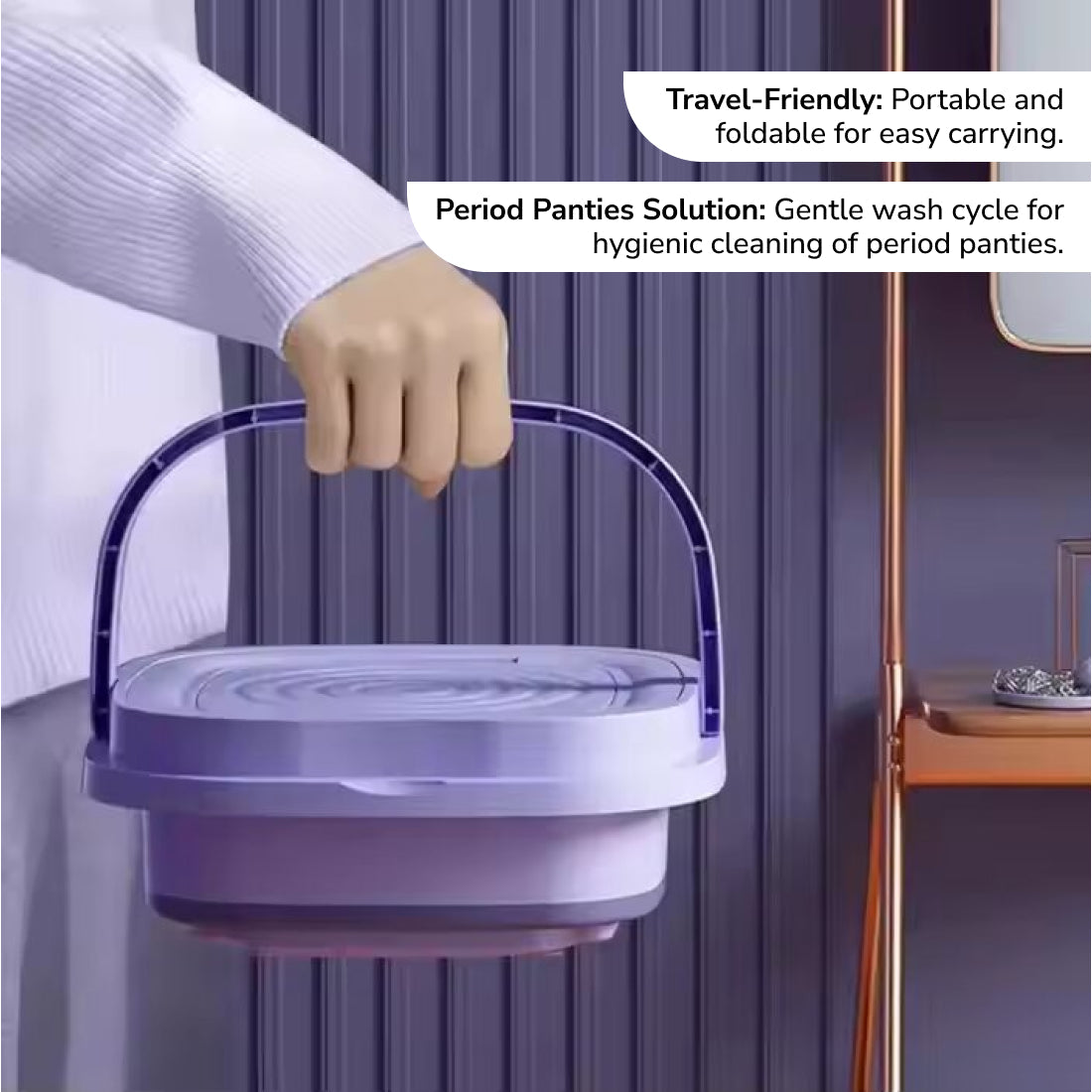 Foldable & Portable Mini Washing Machine โ Wash Smart, Anywhere!