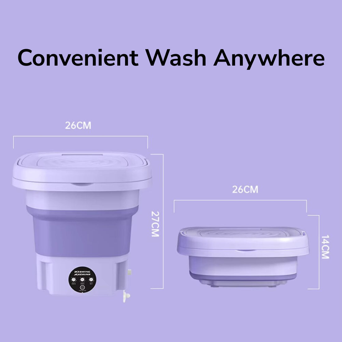 Foldable & Portable Mini Washing Machine โ Wash Smart, Anywhere!