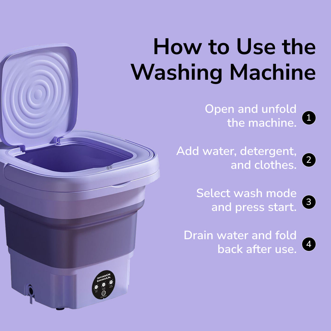Foldable & Portable Mini Washing Machine โ Wash Smart, Anywhere!